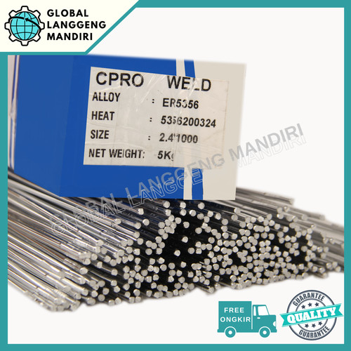 [EZM.1140399] KAWAT LAS TIG ALUMUNIUM ER 5356 2.4MM CPROWELD / FILLER 2.4 MM ER5356