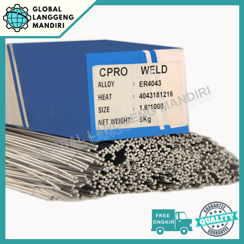 [EZM.1140402] KAWAT LAS TIG ALUMUNIUM ER 4043 1.6MM CPROWELD / FILLER 1.6 MM ER4043