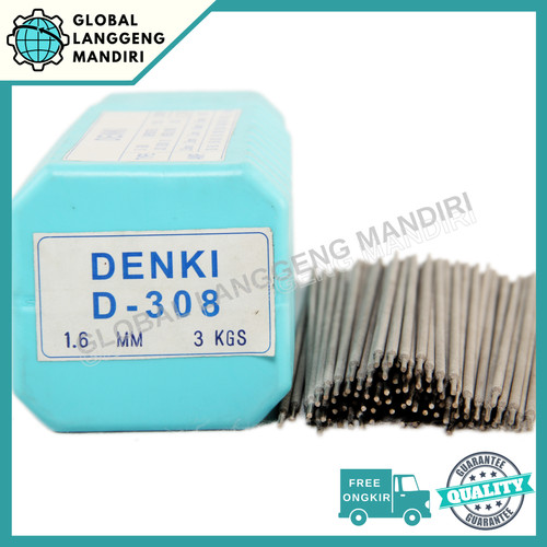 [EZM.1140434] Kawat las Denki D308 1.6MM (1KG)/ D-308 D 308 STAINSLESS STEEL 1.6 MM