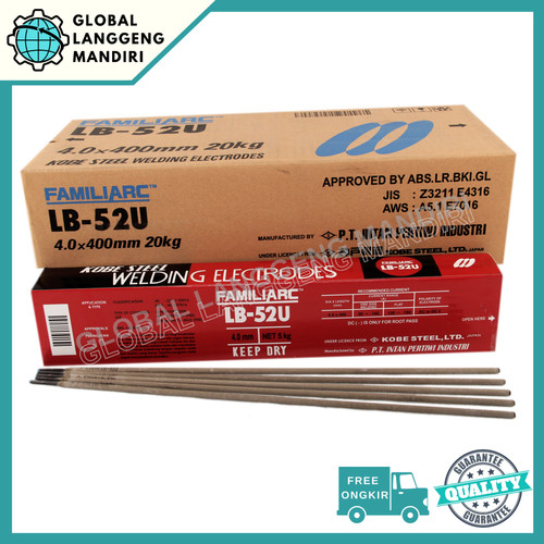 [EZM.1140436] Kawat Las KOBELCO LB52U 4.0MM(5KG)/ LB 52U 4.0 MM STEEL KOBE