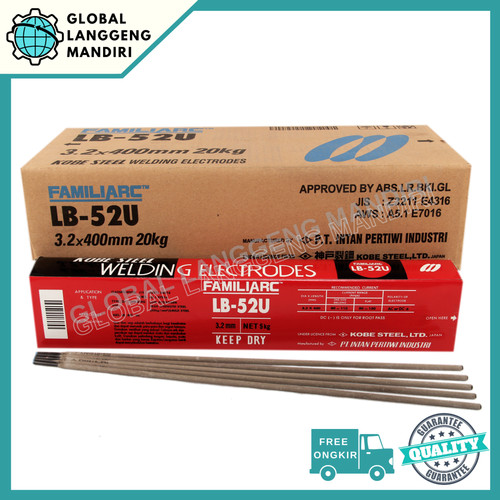 [EZM.1140437] Kawat Las KOBELCO LB52U 3.2MM (5KG)/ LB 52U 3.2 MM STEEL KOBE