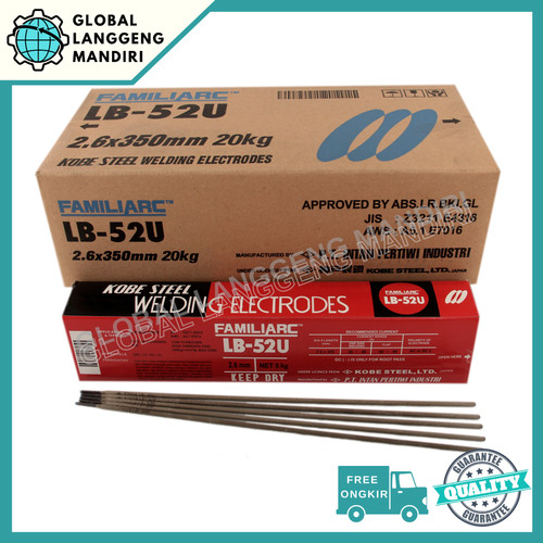 [EZM.1140438] Kawat Las KOBELCO LB52U 2.6MM (5KG)/ LB 52U 2.6 MM STEEL KOBE