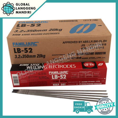 [EZM.1140441] Kawat Las KOBELCO LB52 3.2MM (5KG)/ LB 52 3.2 MM STEEL KOBE