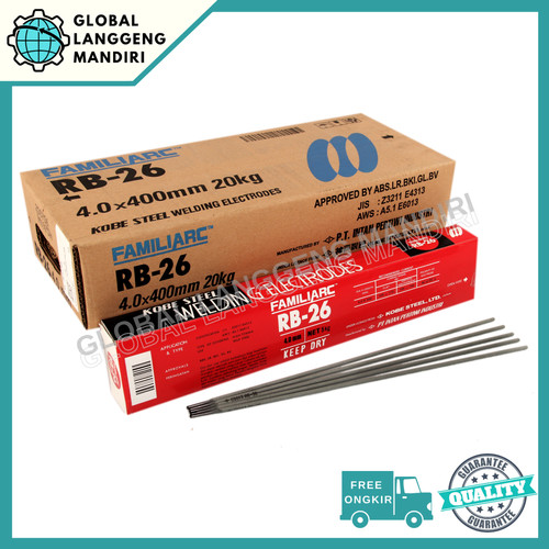 [EZM.1140442] Kawat Las KOBELCO RB26 4.0MM (5KG)/ RB 26 4.0 MM STEEL KOBE