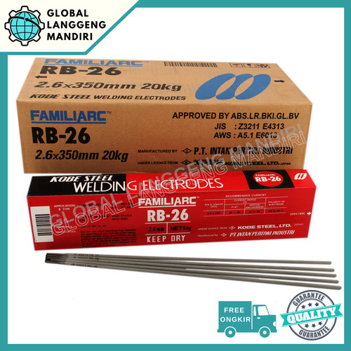 [EZM.1140444] Kawat Las KOBELCO RB26 2.6MM (5KG)/ RB 26 2.6 MM 2,6MM 2,6 MM