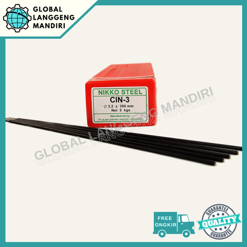 [EZM.1140456] Kawat las NIKKO CIN3 3.2MM (1KG)/ CIN 3 3,2mm 3,2 mm