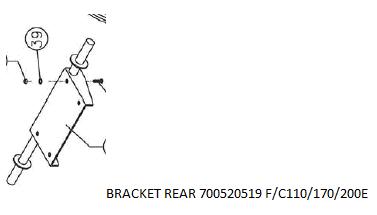 [10036127] BRACKET REAR 700520519 F/C110/170/200E