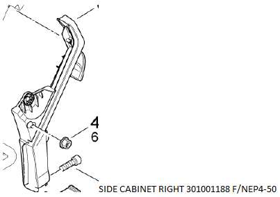 [10034918] SIDE CABINET RIGHT 301001188 F/NEP4-50