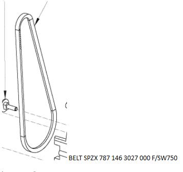 [10032138] BELT SPZX 787 146 3027 000 F/SW750
