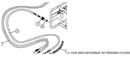 [10031365] HOSE 6005-WP2500BAR 7M 700550643 F/C2500