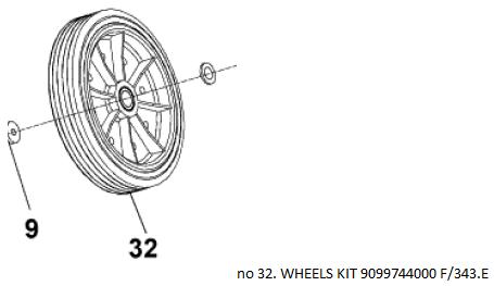 [10030530] WHEELS KIT 9099744000 F/343.E