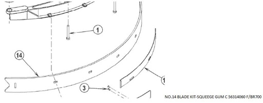 [10030318] BLADE KIT-SQUEEGE GUM C 56314060 F/BR700