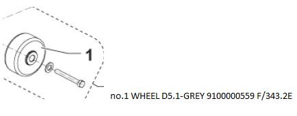 [10030055] WHEEL D5.1-GREY 9100000559 F/343.2E