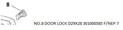 [10029620] DOOR LOCK D29X28 301000585 F/NEP 7