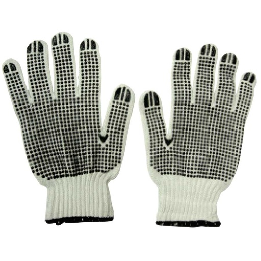[KW1000401] GLOVE COTTON PVC DOTS WHITE SRSG101