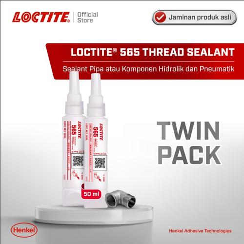 [EZM.6100030] Henkel LOCTITE 565 Thread Sealant Lem Pipa Anti Bocor 50 ml TWIN PACK
