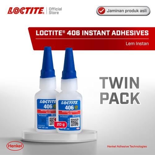 [EZM.6100069] Henkel LOCTITE 406 Instant Adhesive Lem Instan Super 20 gr Twin Pack
