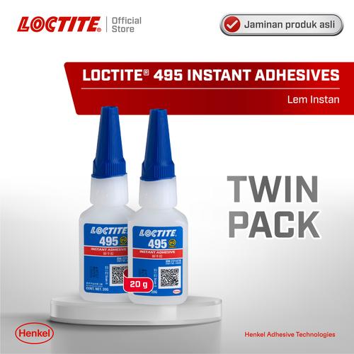 [EZM.6100139] Henkel LOCTITE 495 INSTANT ADHESIVES Lem Instan Serbaguna Twin Pack