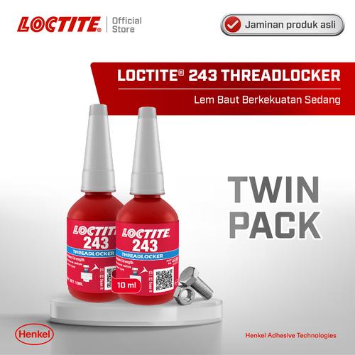 [EZM.6100072] Henkel LOCTITE 243 THREADLOCKER Lem Baut 10 ml Twin Pack