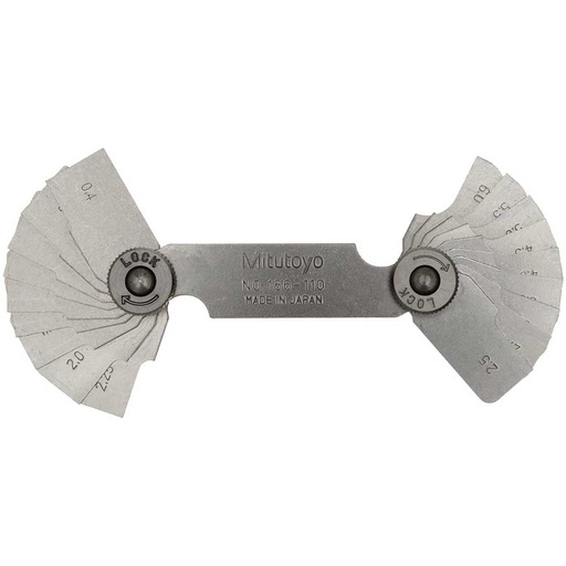 [MT0004379] RADIUS GAGE 0.4-6MM (18PAIRS) 186-110