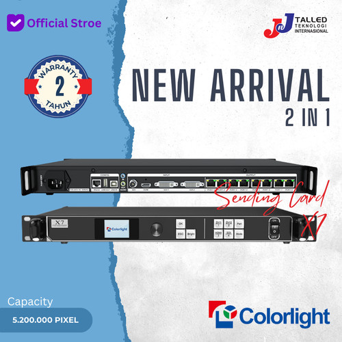 [EZM.4200028] SENDING CARD X7 COLORLIGHT PLUS VIDEOPROCESSOR MAX 5,2JT PIXEL TALLED