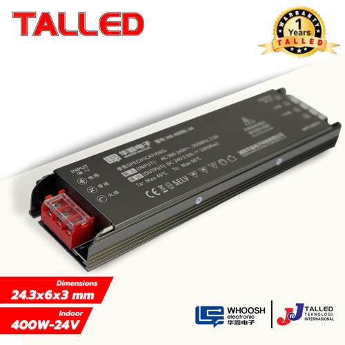 [EZM.4200042] POWER SUPPLY INDOOR WHOOSH 24V 400W 16,6A LED LIGHT BOX SLIM TALLED