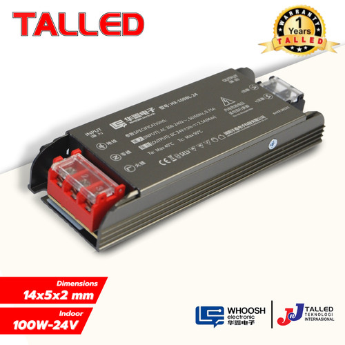 [EZM.4200045] POWER SUPPLY INDOOR WHOOSH 24V 100W 2.5A LED LIGHT BOX SLIM JNJ TALLED