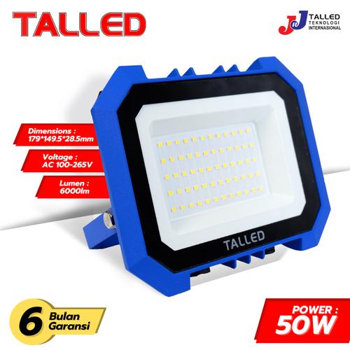 [EZM.4200050] LAMPU SOROT LED SMD 50WATT FLOOD LIGHT 3000K / 7000K TALLED