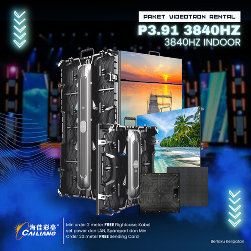 [EZM.4200053] VIDEOTRON MODUL P3.91 INDOOR UK 50X50CM 50X100CM TALLED