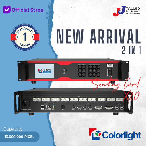 [EZM.4200056] SENDING CARD X20 COLORLIGHT PLUS VIDEOPROCESSOR MAX 13JT PIXEL TALLED