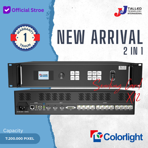 [EZM.4200057] SENDING CARD X12 COLORLIGHT PLUS VIDEOPROCESSOR MAX 7.2JT PIXEL TALLED