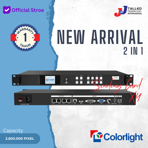 [EZM.4200245] SENDING CARD X4 COLORLIGHT PLUS VIDEOPROCESSOR MAX 2.3JT PIXEL TALLED