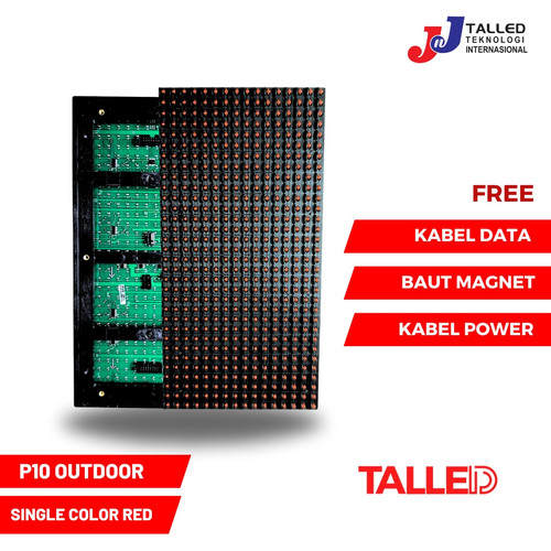 [EZM.4200062] MODUL P10 DIP MERAH RUNNING TEXT OUTDOOR TALLED