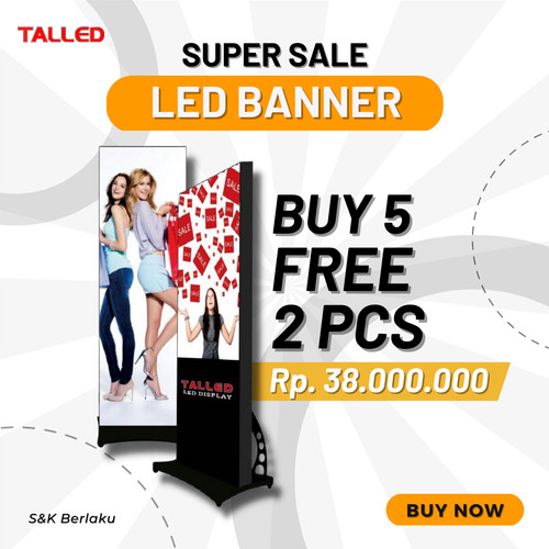 [EZM.4200078] LED VIDEOTRON DISPLAY STANDING BANNER P2.5 INDOOR JNJ TALLED