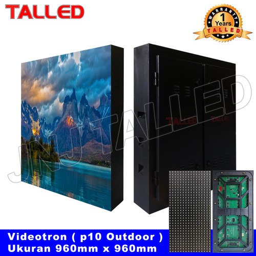 [EZM.4200084] PAKET JADI VIDEOTRON MODUL P10 OUTDOOR UKURAN 96CM X 96CM JNJ TALLED