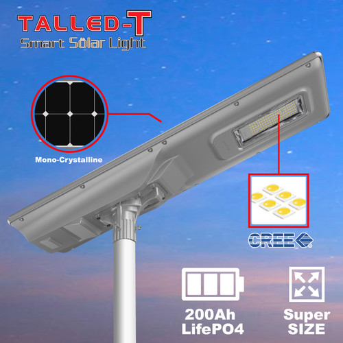 [EZM.4200090] TALLED LAMPU JALAN SMART SOLAR ALL IN ONE PANEL SURYA