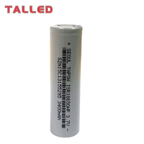 [EZM.4200127] BATTERY 18650 SEOUL TAPOW MAX 3400 MAh 3.7V