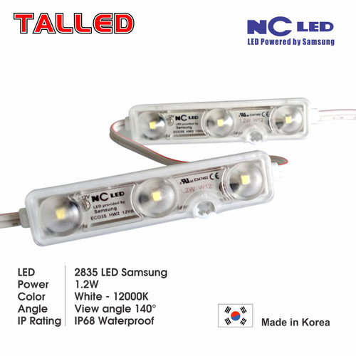 [EZM.4200128] LAMPU MODULE LED 3 MATA NC LED SAMSUNG 2835 DOVE 1.2W MADE IN KOREA