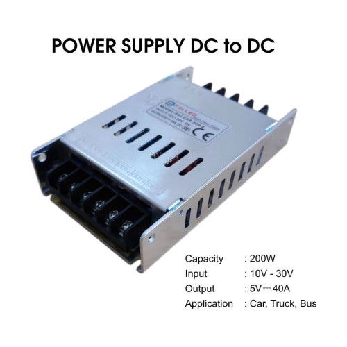[EZM.4200130] POWER SUPPLY DC TO DC 12V-24V 200W MINI SLIM TALLED