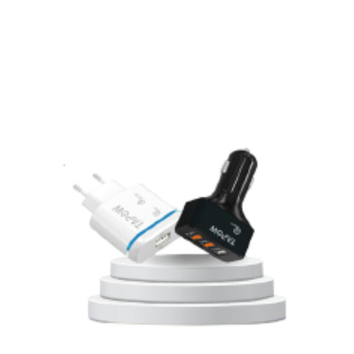 [EZM.4200146] KEPALA CHARGER 1 PORT USB QUICK CHARGER 3.0A TAPOW RC008-WHT