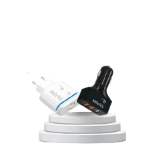 [EZM.4200146] KEPALA CHARGER 1 PORT USB QUICK CHARGER 3.0A TAPOW RC008-WHT