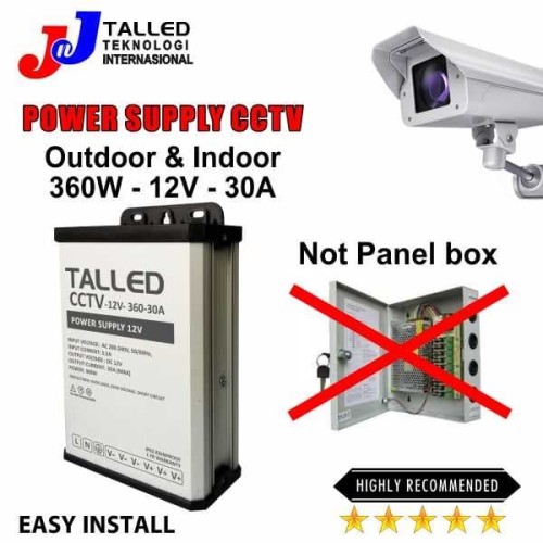 [EZM.4200179] POWER SUPPLY CCTV BOX 12V 360W 12A OUTDOOR- INDOOR GARANSI 1 TH TALLED