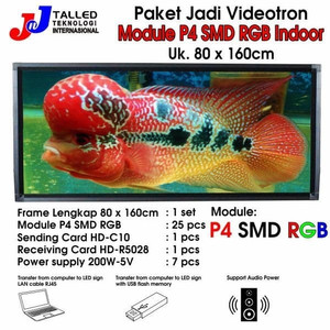 [EZM.4200181] VIDEOTRON P4 SMD RGB INDOOR PAKET JADI UK 80 X 160CM - JNJ TALLED