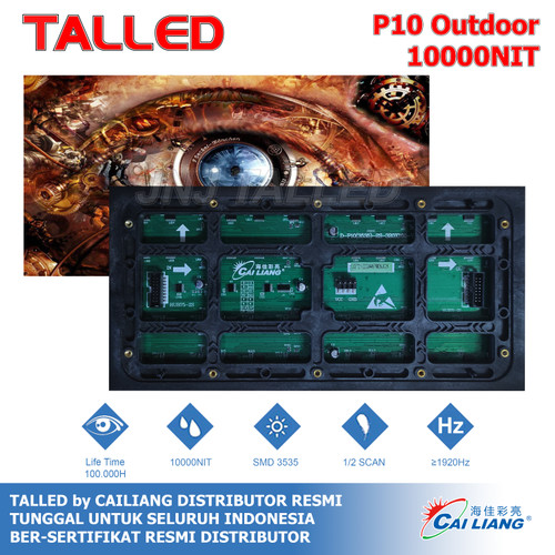 [EZM.4200217] MODUL P10 RGB SMD FULL COLOR OUTDOOR SCAN 1/2 HUB75 TALLED BERGARANSI