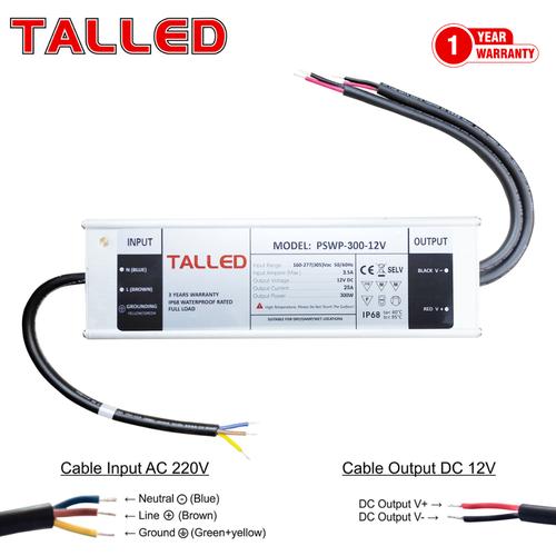 [EZM.4200297] POWER SUPPLY 12V 300W 25A TALLED - OUTDOOR / WATERPROOF GARANSI 3 THN