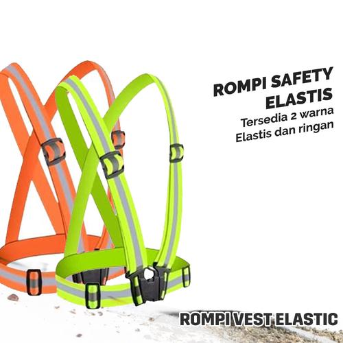 [EZO.5700065] rompi safety karet safety vest elastic orange