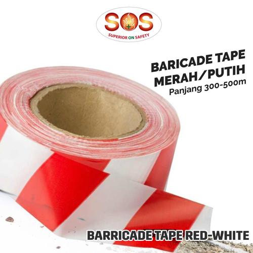 [EZO.5700067] Barricade Tape Garis Polisi Police Line Safety Line Merah Putih