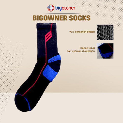 [EZO.5700078] Kaos Kaki Safety Tebal / Kaos Kaki Pria Safety Jogger Socks