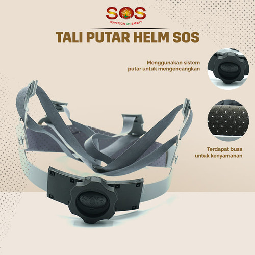[EZO.5700092] TALI PUTAR HELM PROYEK MERK SOS INNER FASTRACK