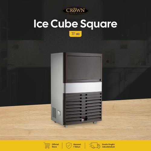 [EZO.1300018] Ice Cube Square Machine TF-80 Mesin Pembuat Es Batu Crown Horeca
